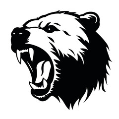 Grizzly bear silhouette