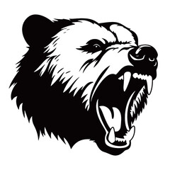 Grizzly bear silhouette