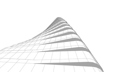 building isolated on white