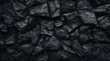 Stone Jet Black background texture. Blank for design