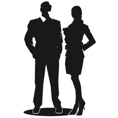 business people silhouette 