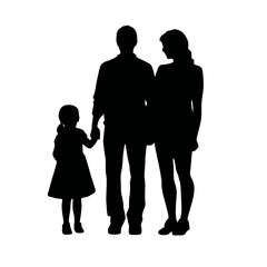 
silhouette of a family