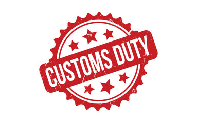 Obraz premium Customs Duty rubber grunge stamp seal vector