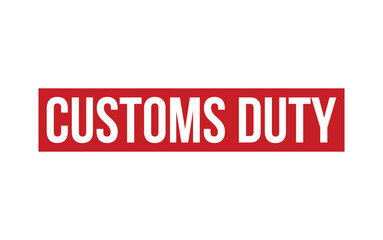 Customs Duty Rubber Stamp Seal Vector