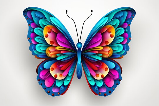Beautiful monarch butterfly background and Colorful flying butterflies illustration