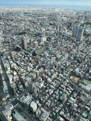 1-chōme-1-2 Oshiage, Sumida City, Tokyo 131-0045, Japan - March 2, 2023: Tokyo from Above, A Skytree Perspective