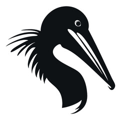 Vector image of pelican silhouette