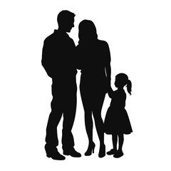 silhouette of parent and child