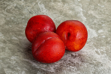 Ripe sweet juicy red plum