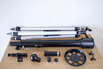 Telescope parts equipment pack for observe universe