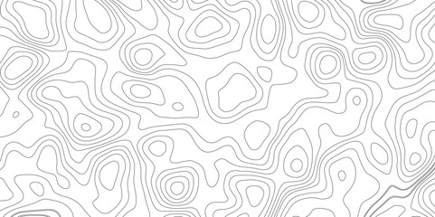 Topographic map background geographic line map with elevation assignments. Modern design with White background with topographic wavy pattern design.paper texture Imitation of a geographical map shades