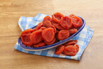 Sweet organic dry apricot snack