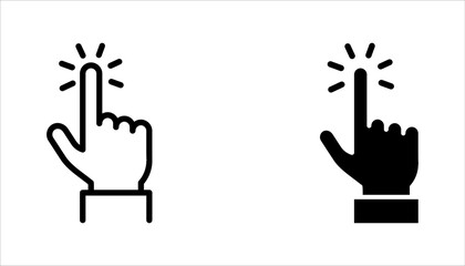 Touch vector icons set. vector illustration isolated for graphic and web design on white background