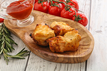 Chicken breast shashlik - grilled meat