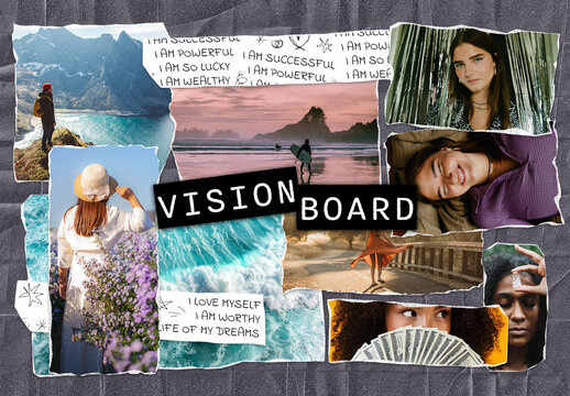 Vision Board Photo Effect Mockup