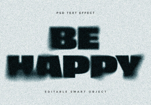 Dissolving Print Text Effect Mockup