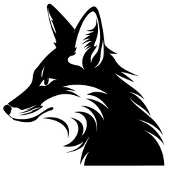 Obraz premium fox head silhouette