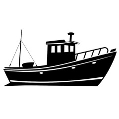 fisherman in a boat silhouette