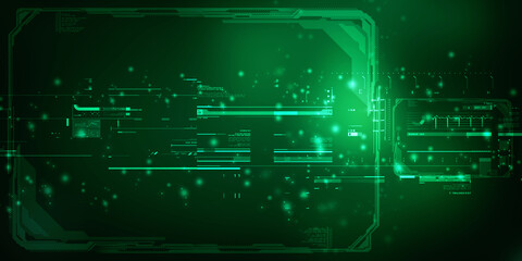 2d illustration Abstract futuristic electronic circuit technology background
