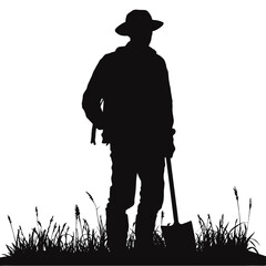 
farmer silhouette