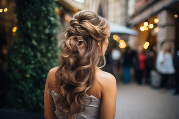 Festive event prom party holiday celebration fancy girl boy students well dressed Generative AI illustration