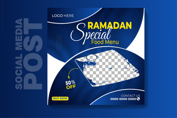 This is a square special food social media post banner template. This template are fully editable and customisable (text, color, photo).You can edit it quickly and easily.
