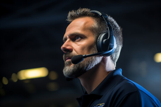 Picture image of arescuer service team operator providing assistance in times of crisis Generative AI