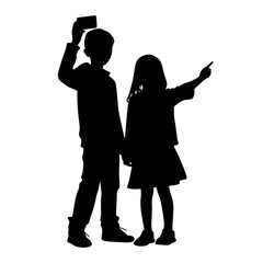 Taking Selfie Silhouette

