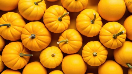 The background of many pumpkins is in Lemon Yellow color