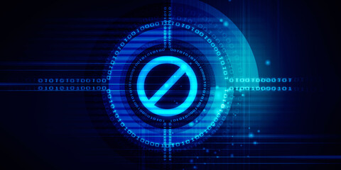 2d illustration stop sign