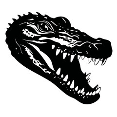 crocodile head silhouette