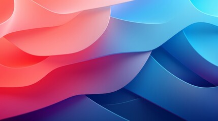 Abstract Fluid Shapes in Blue and Red Gradient. Abstract background featuring fluid shapes with a harmonious blend of blue and red gradients, conveying a sense of flow and dynamism.