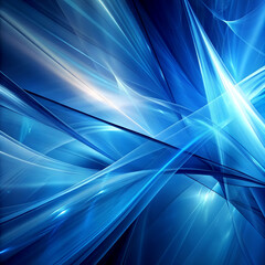 Blue background with waves and lines, technologie
