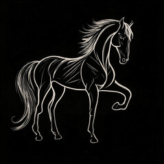 horse silhouette vector