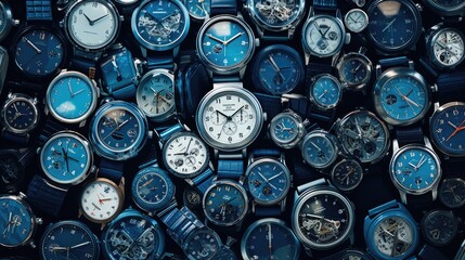 The background of many watches is in Blue color