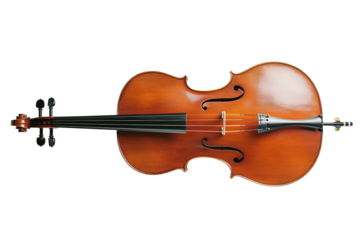 Elegant cello isolated on white