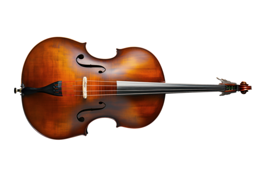 Cassic double bass isolated on white