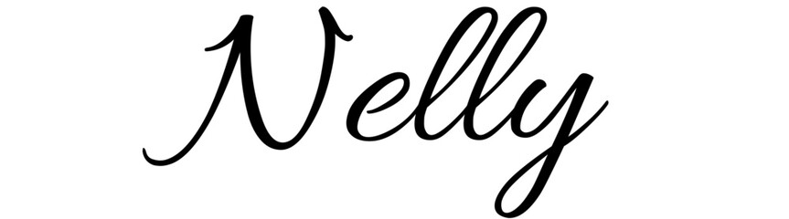  Nelly - black color - name written - ideal for websites,, presentations, greetings, banners, cards,, t-shirt, sweatshirt, prints, cricut, silhouette, sublimation

