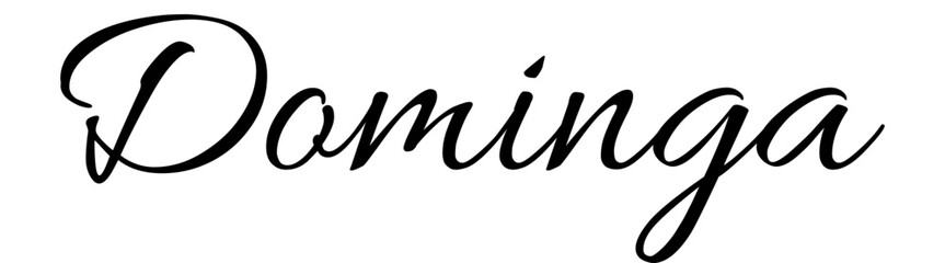 Dominga - black color - name written - ideal for websites,, presentations, greetings, banners, cards,, t-shirt, sweatshirt, prints, cricut, silhouette, sublimation

