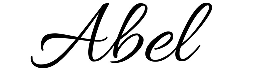 Abel - black color - name written - ideal for websites,, presentations, greetings, banners, cards,, t-shirt, sweatshirt, prints, cricut, silhouette, sublimation

