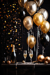 
Simplicity meets celebration in a series of images showcasing modern New Year's decor