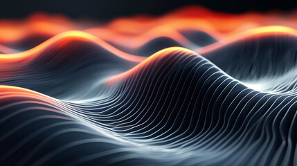 An abstract design of zigzag lines creating a sense of vibration.