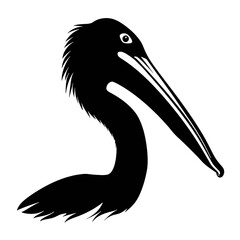 Vector image of pelican silhouette