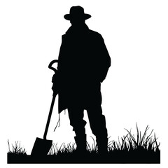 farmer silhouette
