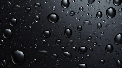 The background of raindrops is in Jet Black color