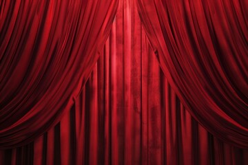 red curtain or drapes
