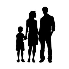 Family vector silhouette
