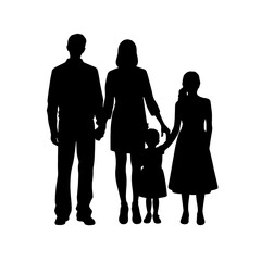 Family vector silhouette