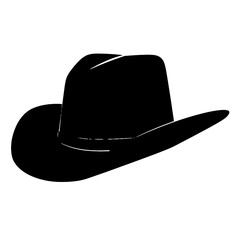 cowboy hat icon illustration, vector cowboy hat silhouette - Vector