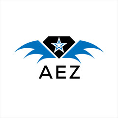 AEZ letter logo. technology icon blue image on white background. AEZ Monogram logo design for entrepreneur and business. AEZ best icon.	
